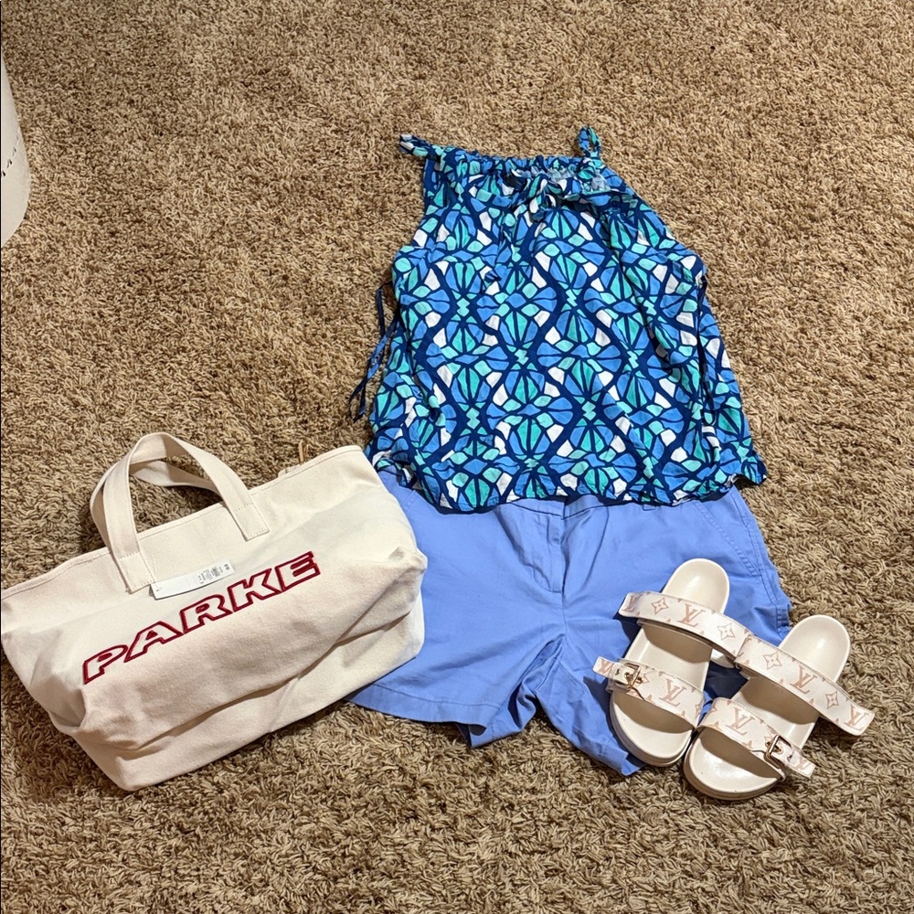 J. Crew Light Blue Cotton Chino Shorts - Picture 5 of 7